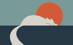 My 22 Minimal Landscape Illustrations For Art And Cat Lovers