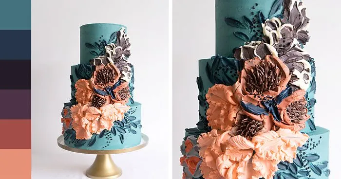 My Friends Sent Me Pictures And I Decorated Cakes Based On The Color Palettes Of Those Pictures (40 Pics)