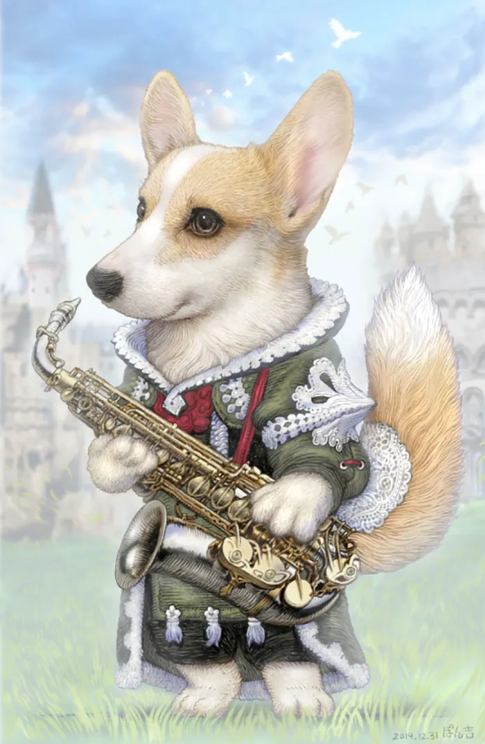 22 Noble Doggo Knights Illustrations By A Japanese Artist