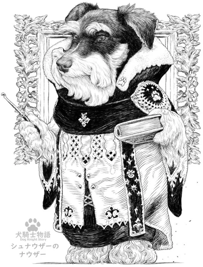 22 Noble Doggo Knights Illustrations By A Japanese Artist