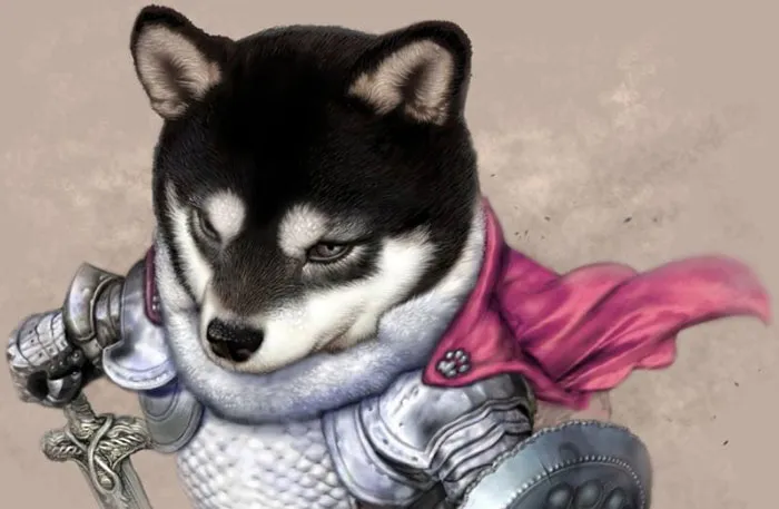 22 Noble Doggo Knights Illustrations By A Japanese Artist