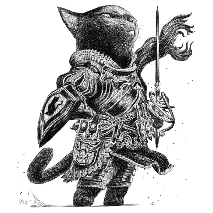 22 Noble Doggo Knights Illustrations By A Japanese Artist