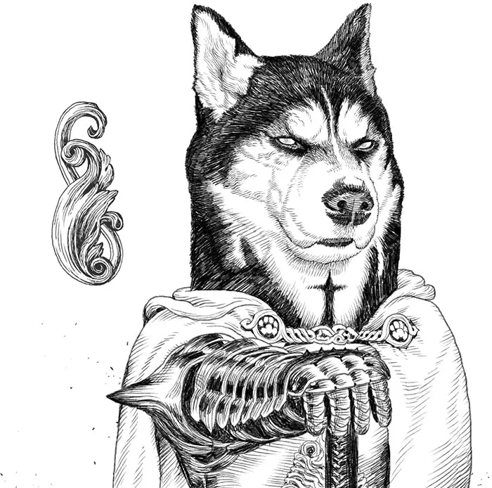 22 Noble Doggo Knights Illustrations By A Japanese Artist