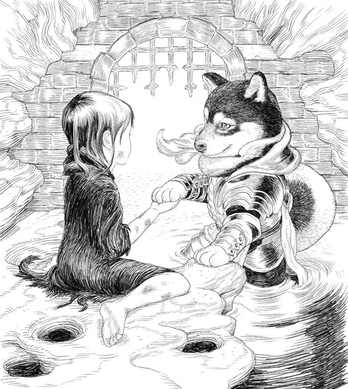 22 Noble Doggo Knights Illustrations By A Japanese Artist