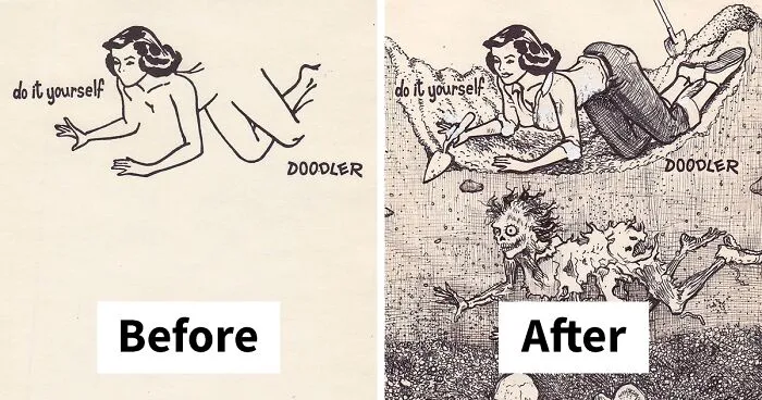 Artist Proves There Are No Limits To Creativity By Creating 35 Different Illustrations Using One Base