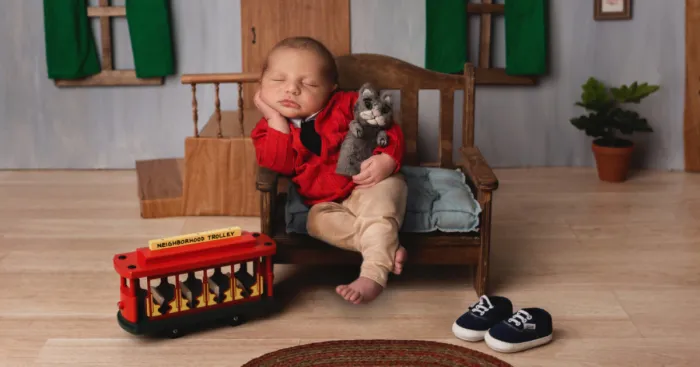 My Mister Rogers Newborn Photoshoot