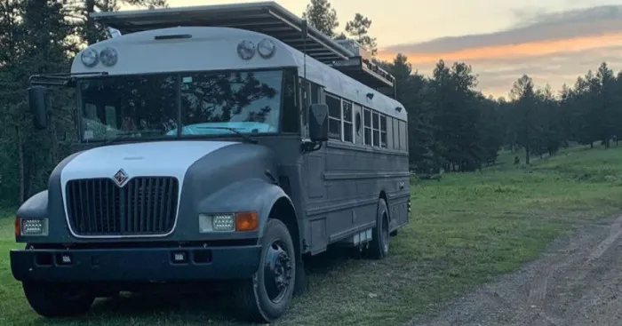 After A Cancer Diagnosis, She Sold Everything & Built A Stunning DIY School Bus Conversion