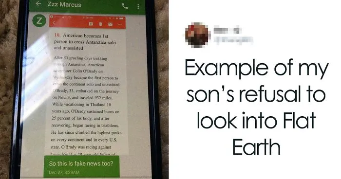Delusional Parent Shames Son For Believing The World Is Round