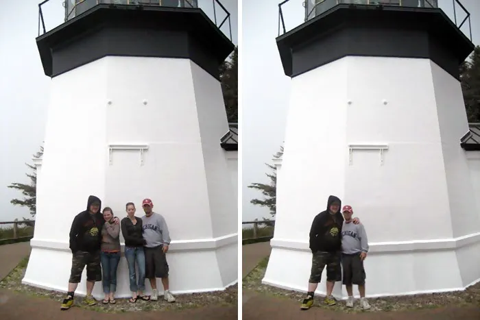 Came Across A 10-Year-Old Photo That Had My Brothers Ex-Wife In It And My Ex In It. Instead Of Deleting It I "Fixed" It