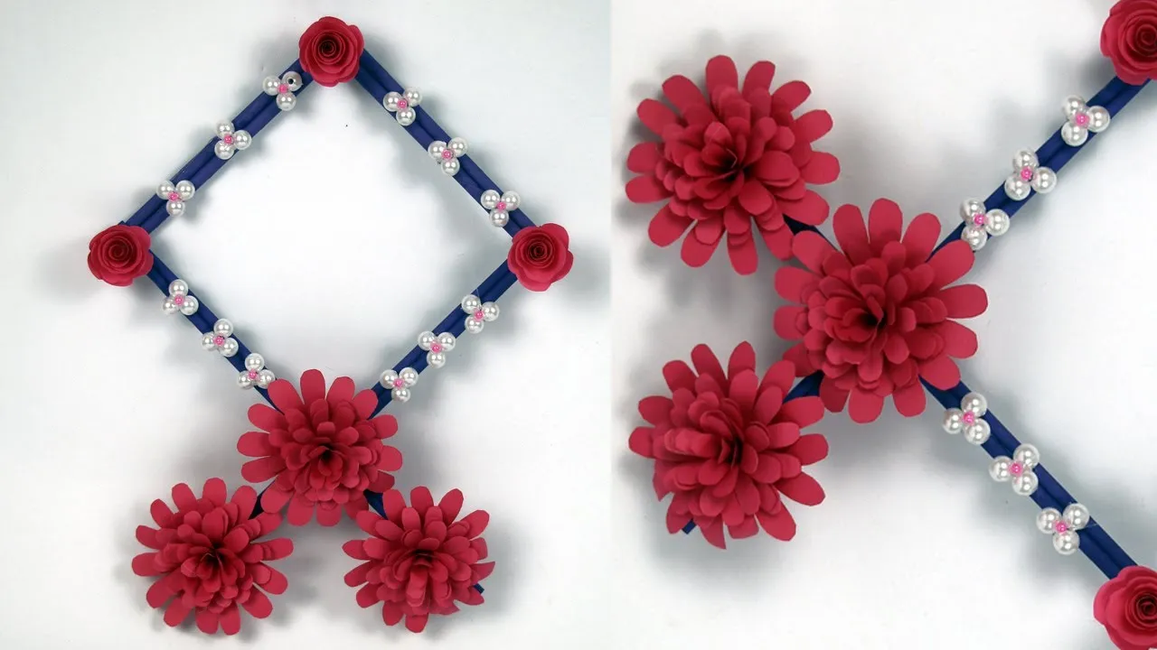 DIY Paper Flower Wall Hanging | Easy Wall Decoration Ideas | New Wall Decoration 2020