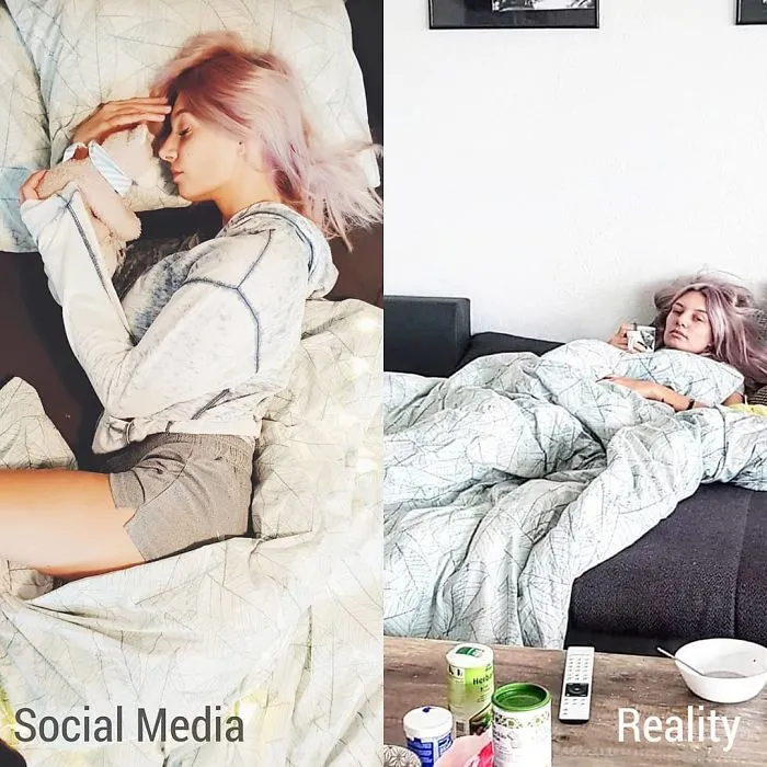 Girl Exposes The Truth Behind Those ‘Perfect’ Instagram Photos With 30 Side-By-Side Pics