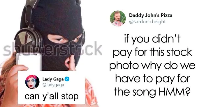 Lady Gaga Calls Out Music Pirates With Pirated Photos, Shutterstock Calls Her Out