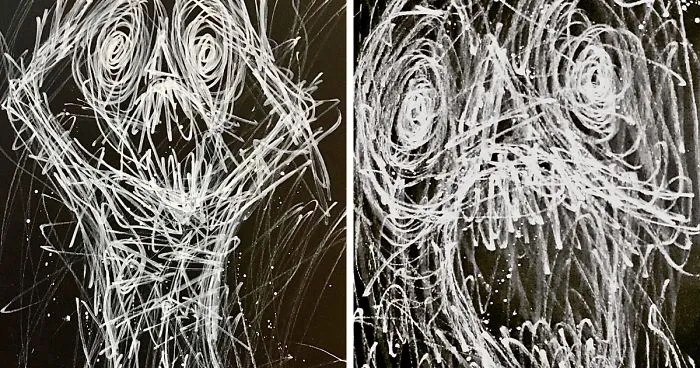 My Schizophrenic Friend Makes Really Intense Paintings Of His Inner Demons