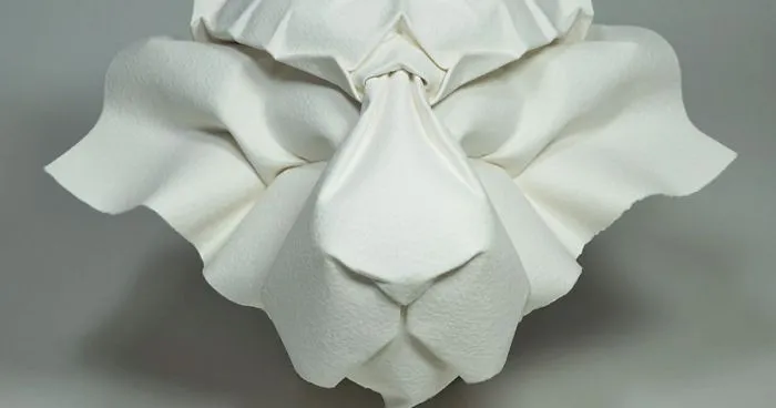 44 New Curved Origami Sculptures Using A Wet-Folding Technique By Hoang Tien Quyet