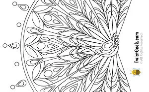 Beautiful Peacock Coloring Pages For Adults