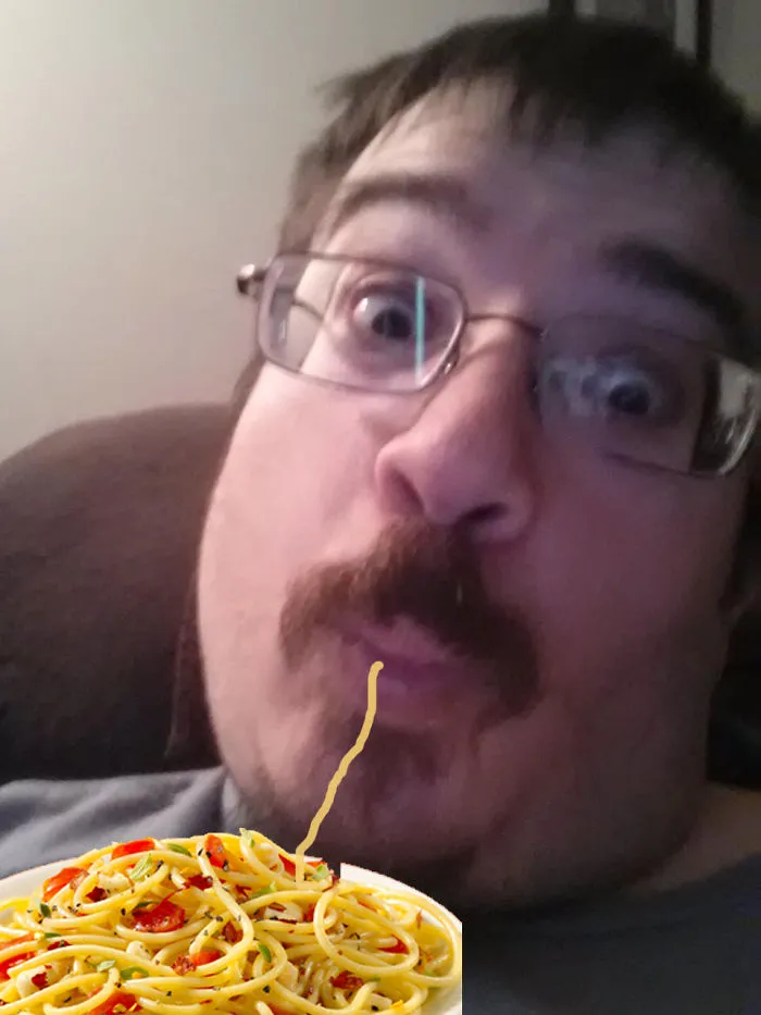 25 Times Internet Trolls Fixed Duckface Selfies By Adding Spaghetti