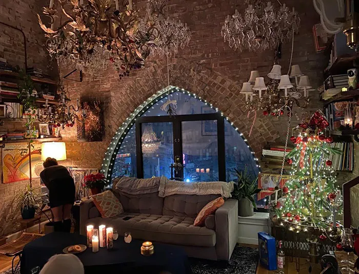 My Friend’s Living Room In Brooklyn, NY. The Apartment Is Built Inside An Old Church