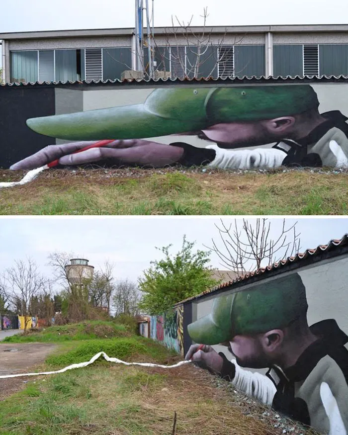 30 Pics Of 3D Street Art That Interacts With Its Surroundings, Created By Caiffa Cosimo
