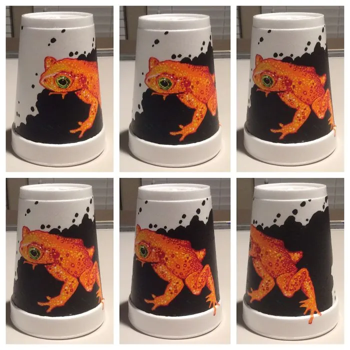 New Acrylic Drawings On Styrofoam Cups (Cont.)