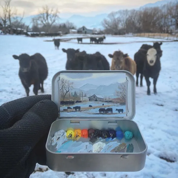 Artist Creates 30 Mini Plein Air Paintings In Altoids Tins