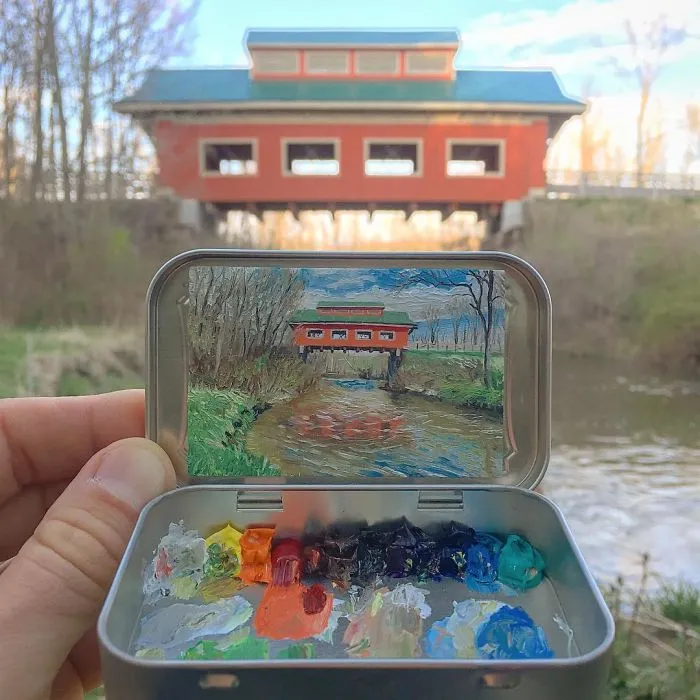 Artist Creates 30 Mini Plein Air Paintings In Altoids Tins