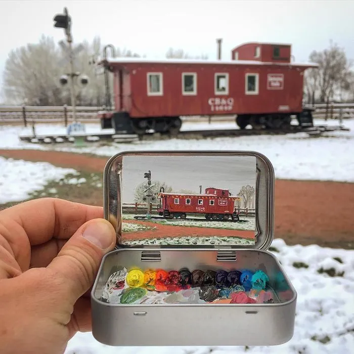 Artist Creates 30 Mini Plein Air Paintings In Altoids Tins