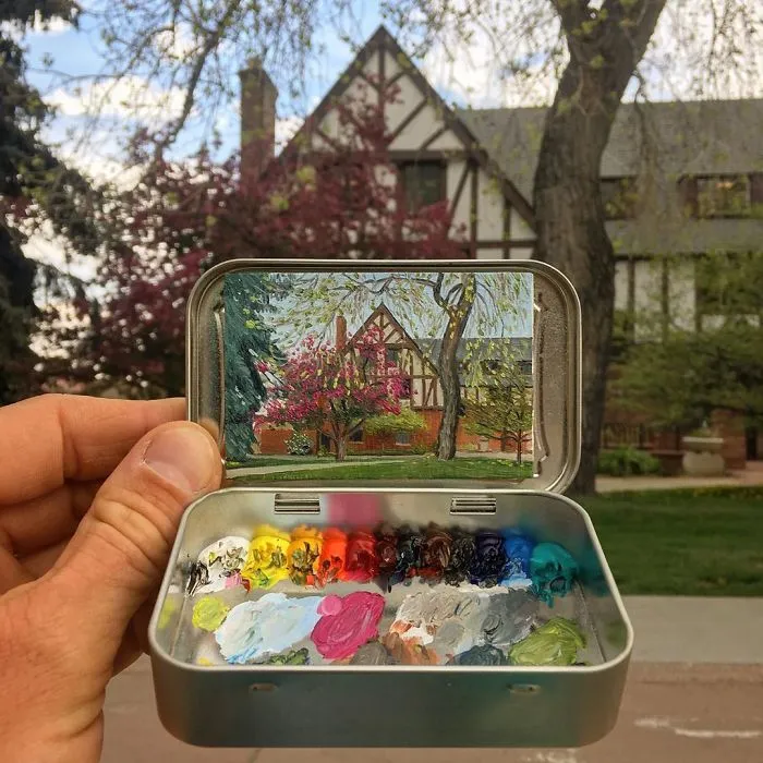 Artist Creates 30 Mini Plein Air Paintings In Altoids Tins