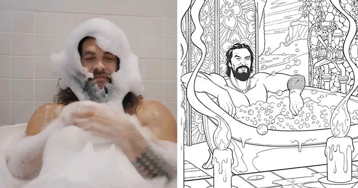 A 'Jason Momoa Coloring Book' Exists And It Is Supposed To Ease Your Stress