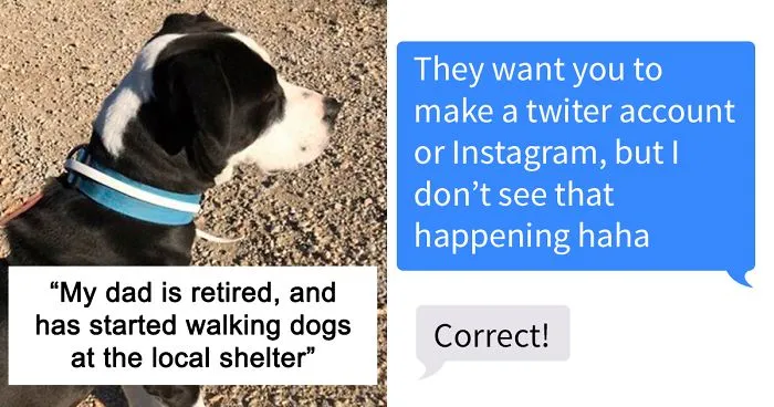 Retired Dad Walks Dogs In An Animal Shelter, Sends Bios Of Each One To His Daughter, People Adore Him