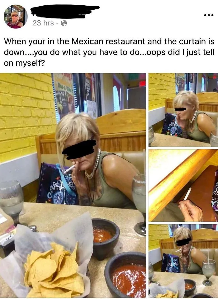 Smoking In A Non-Smoking Restaurant Because You Do What You Have To