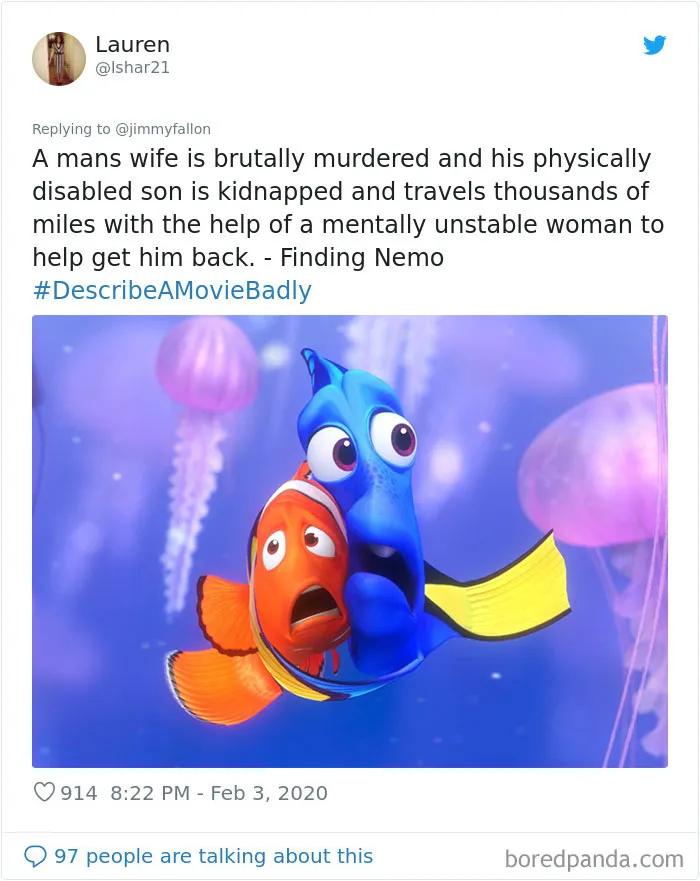 Jimmy Fallon Asks People To Sum Up Famous Movies Badly, And Twitter Delivers (35 Pics)