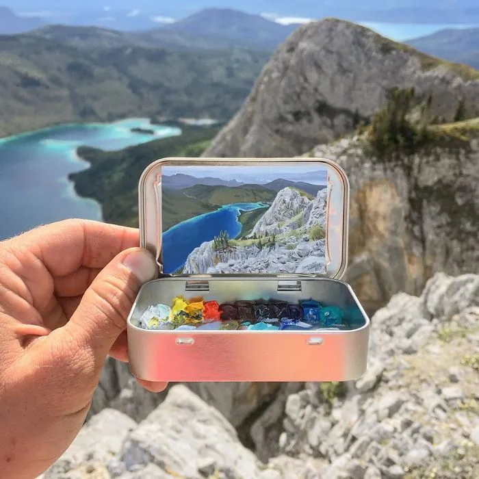 Artist Creates 30 Mini Plein Air Paintings In Altoids Tins