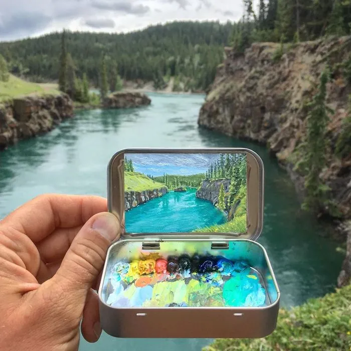 Artist Creates 30 Mini Plein Air Paintings In Altoids Tins