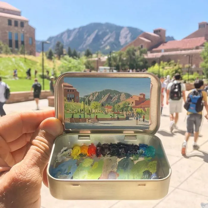 Artist Creates 30 Mini Plein Air Paintings In Altoids Tins