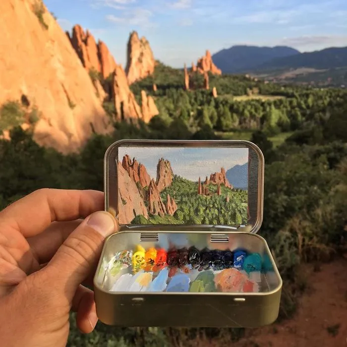 Artist Creates 30 Mini Plein Air Paintings In Altoids Tins