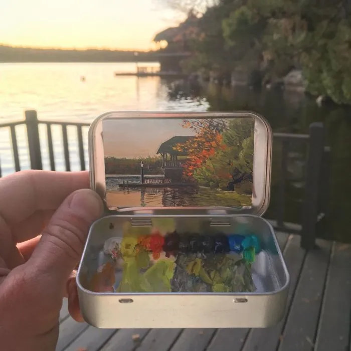 Artist Creates 30 Mini Plein Air Paintings In Altoids Tins