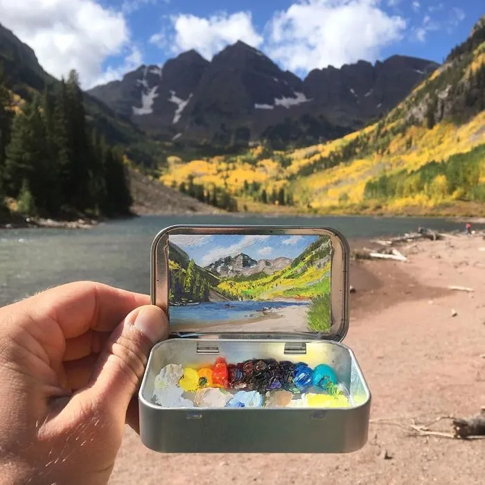 Artist Creates 30 Mini Plein Air Paintings In Altoids Tins
