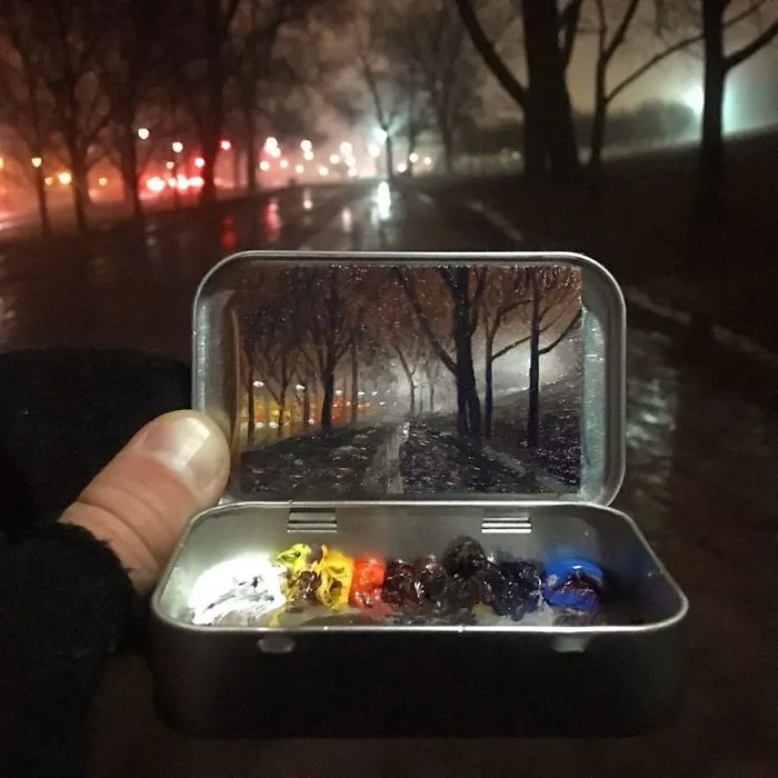 Artist Creates 30 Mini Plein Air Paintings In Altoids Tins