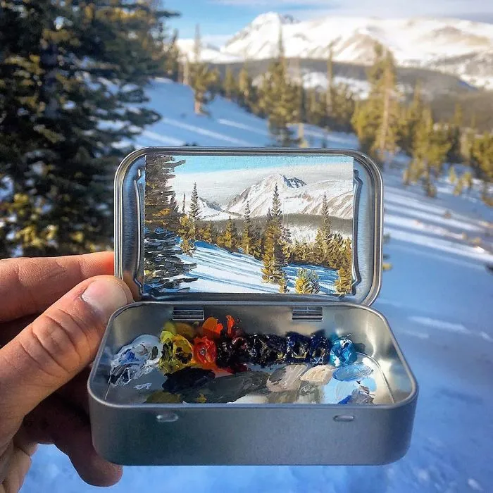 Artist Creates 30 Mini Plein Air Paintings In Altoids Tins