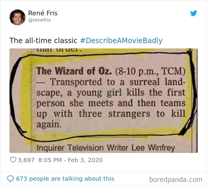 Jimmy Fallon Asks People To Sum Up Famous Movies Badly, And Twitter Delivers (35 Pics)