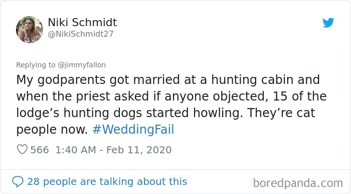 Jimmy Fallon Asks People What Are The Worst Wedding Fails They've Ever Seen, And Here Are 30 Responses