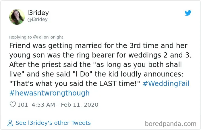 Jimmy Fallon Asks People What Are The Worst Wedding Fails They've Ever Seen, And Here Are 30 Responses