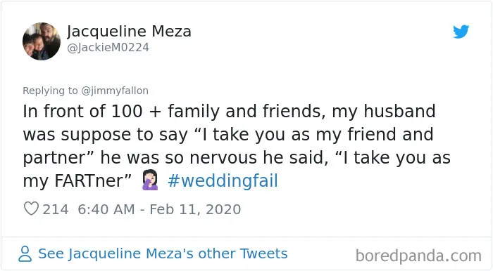 Jimmy Fallon Asks People What Are The Worst Wedding Fails They've Ever Seen, And Here Are 30 Responses