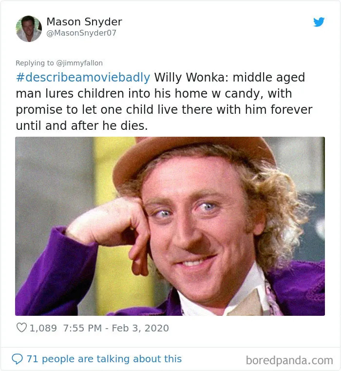 Jimmy Fallon Asks People To Sum Up Famous Movies Badly, And Twitter Delivers (35 Pics)