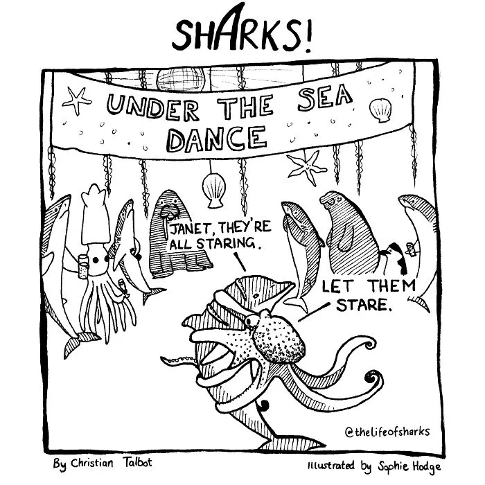 Here Are Our 30 Best Comics That Depict The Snarky Conversations Between Sharks And Other Aquatic Life