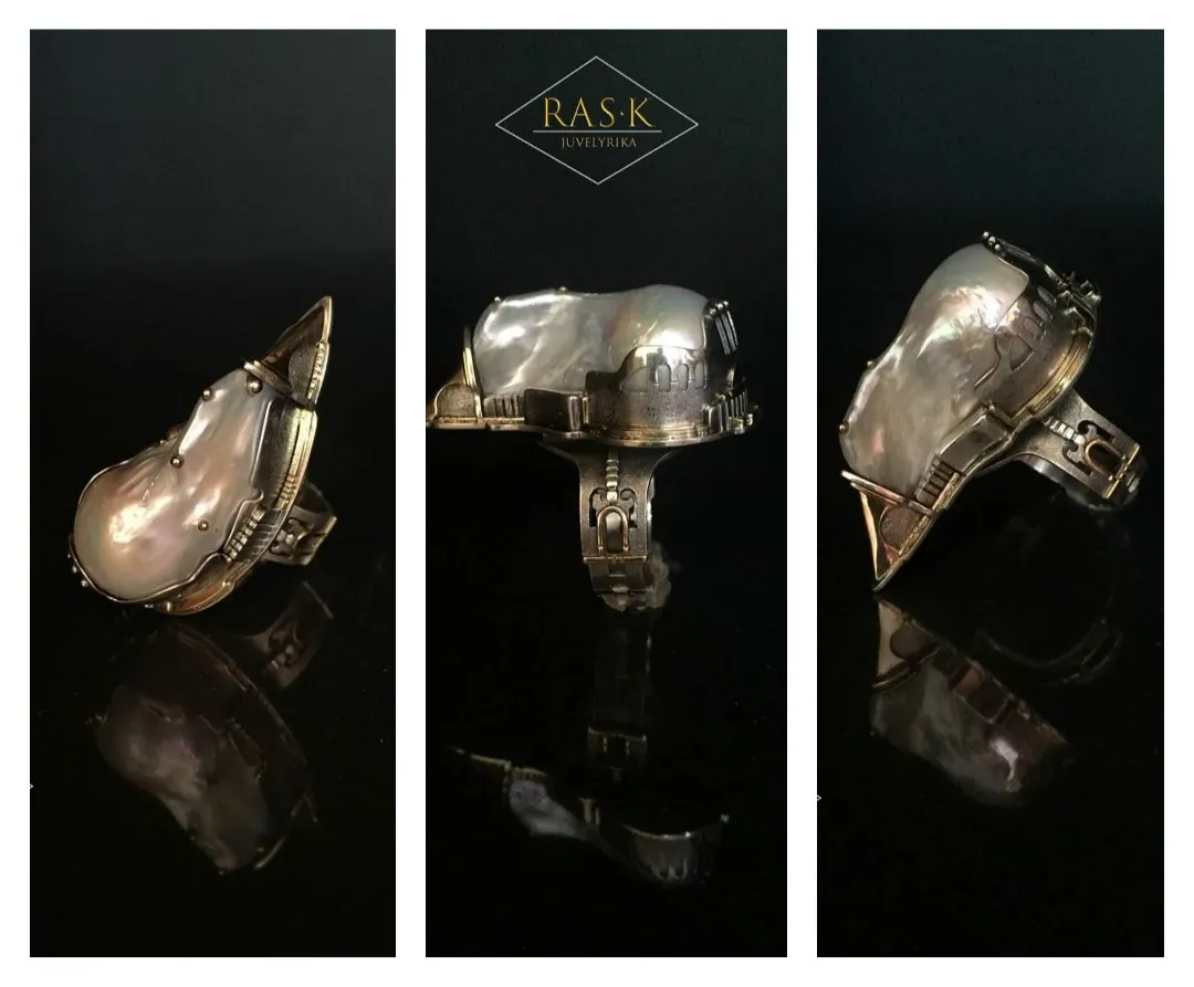 Silver And Gold Ring Made By Lithuanian Designer.
credit: Ras•k Jewellery 
https://Www.facebook.com/Raskjewellery/