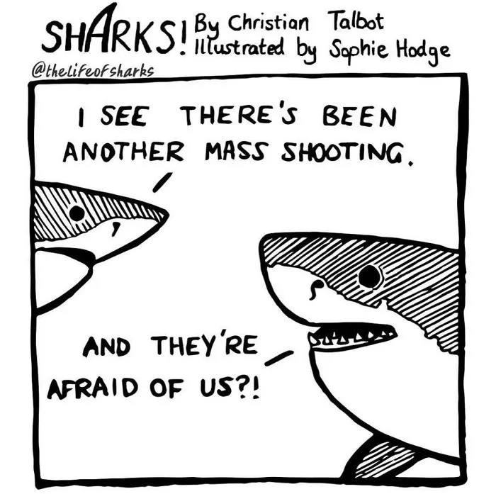 Here Are Our 30 Best Comics That Depict The Snarky Conversations Between Sharks And Other Aquatic Life