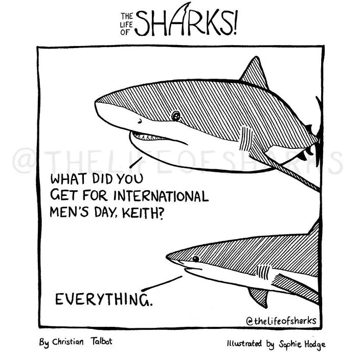Here Are Our 30 Best Comics That Depict The Snarky Conversations Between Sharks And Other Aquatic Life