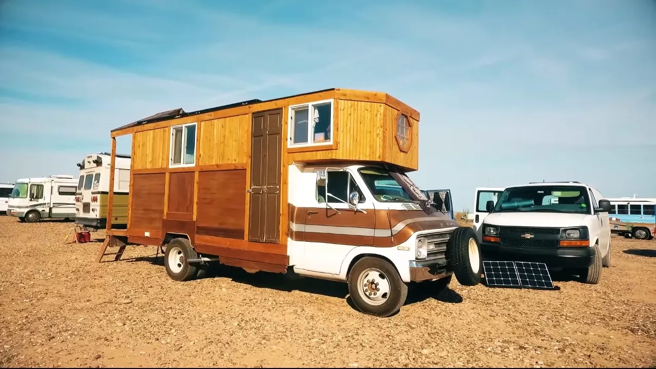 Custom DIY Tiny House Box Truck Built With Recycled Materials.
