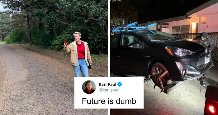 Woman Gets Stuck In Rural California After Losing Cell Service While Driving An App-Powered Rental Car And The Company Tells Her To Sleep In The Car